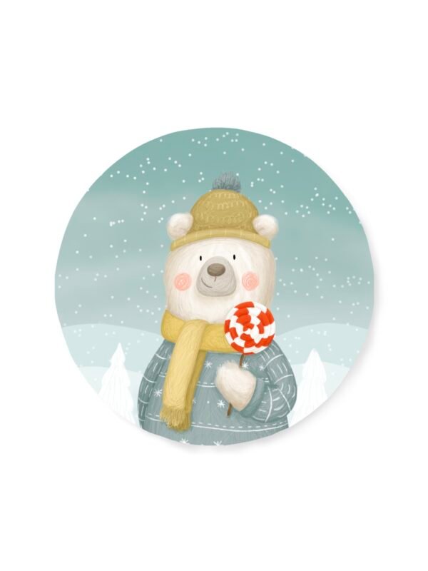 Sticker ‘lollypop ijsbeer’