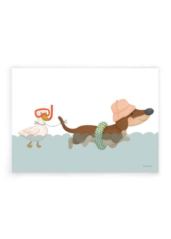 IMG_2328 A4 print ‘zwemmende teckel’