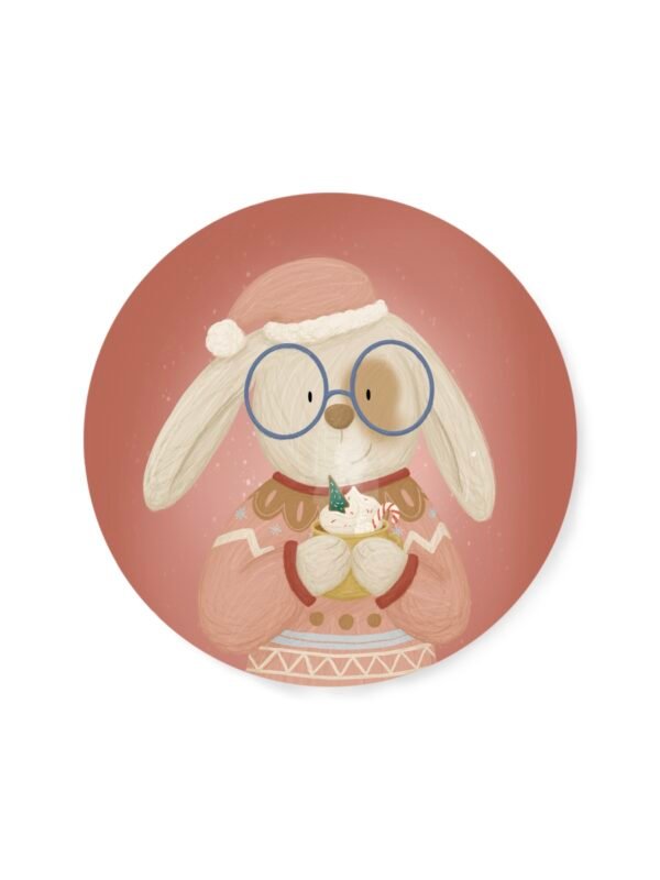 PRE ORDER - sticker ‘kerst konijn’